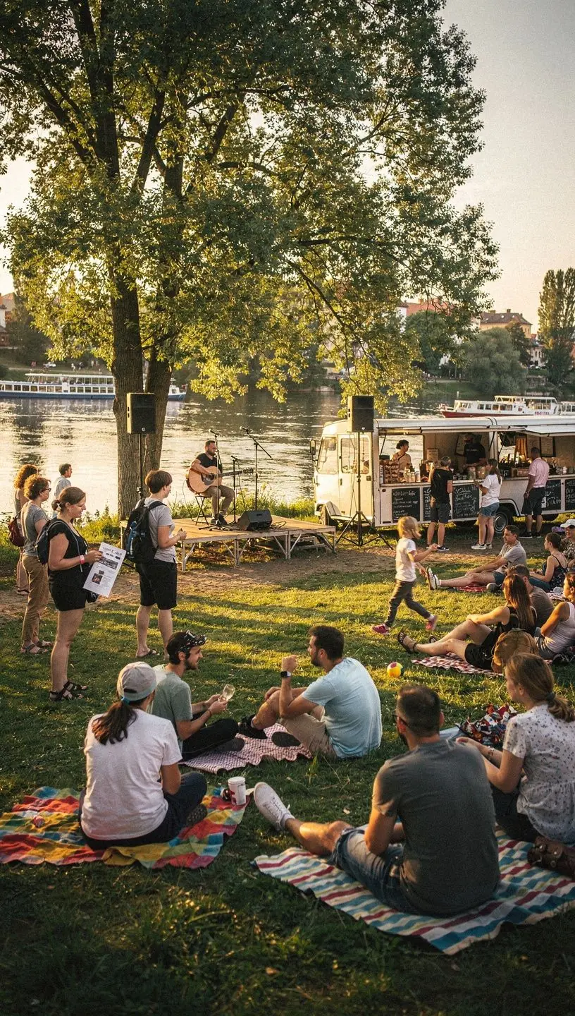 Printed event schedules for city cultural gatherings.